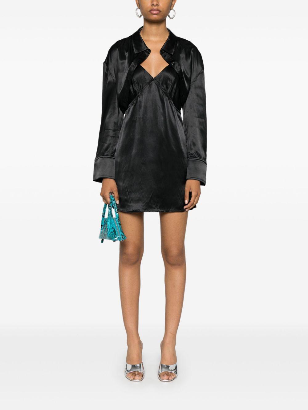Alexander Wang Satin Slip Dress in Black Lyst