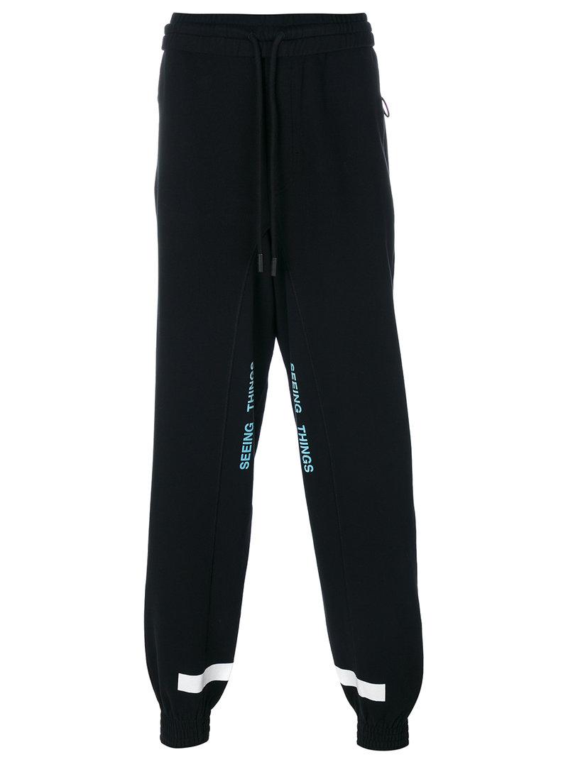 Off White c o Virgil Abloh Seeing Things Track Pants in Black for Men Lyst Canada