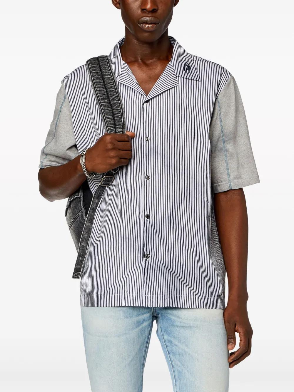 DIESEL S-Trucker Striped Shirt in Gray for Men | Lyst