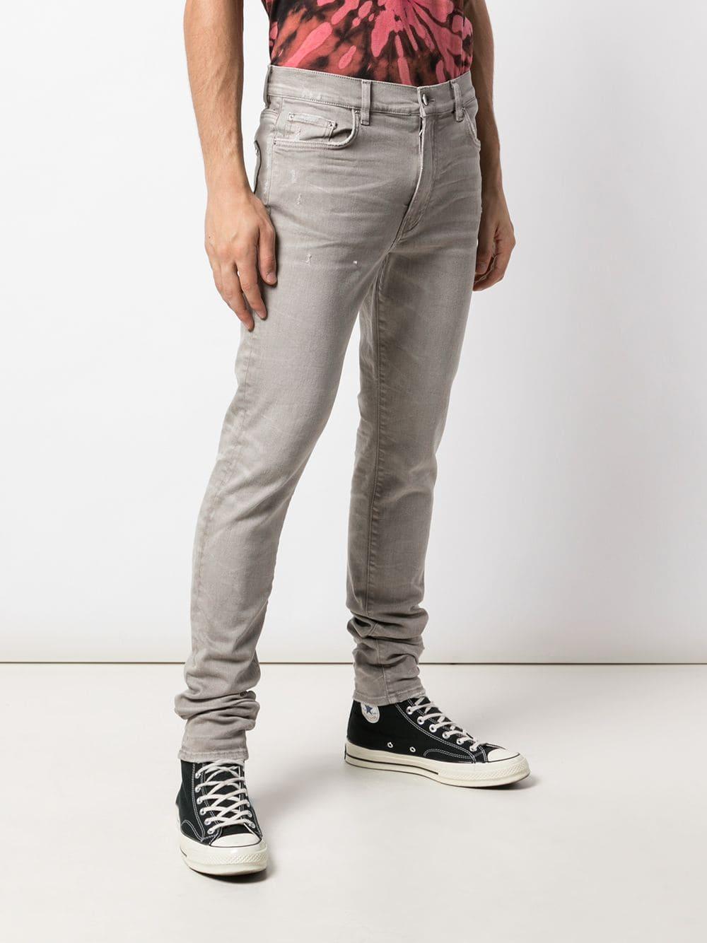 Amiri Denim Skinnyfit Jeans in Grey (Gray) for Men Lyst