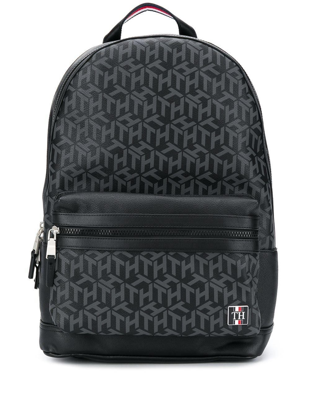 Tommy Hilfiger Monogram Logo Backpack in Black for Men | Lyst