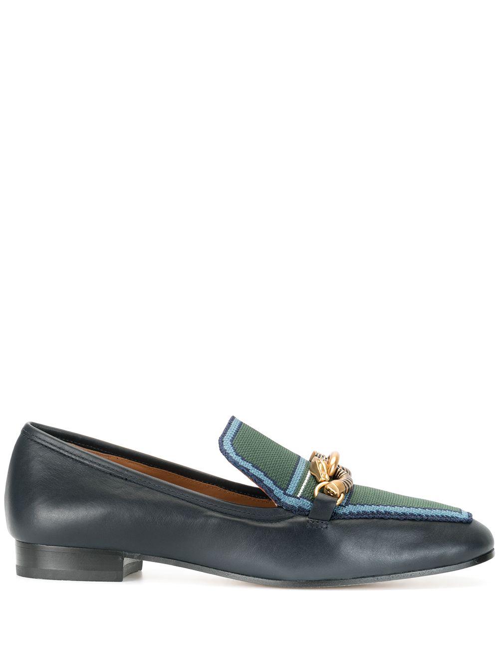 Tory Burch Jessa Leather Loafers in Blue - Save 50% - Lyst