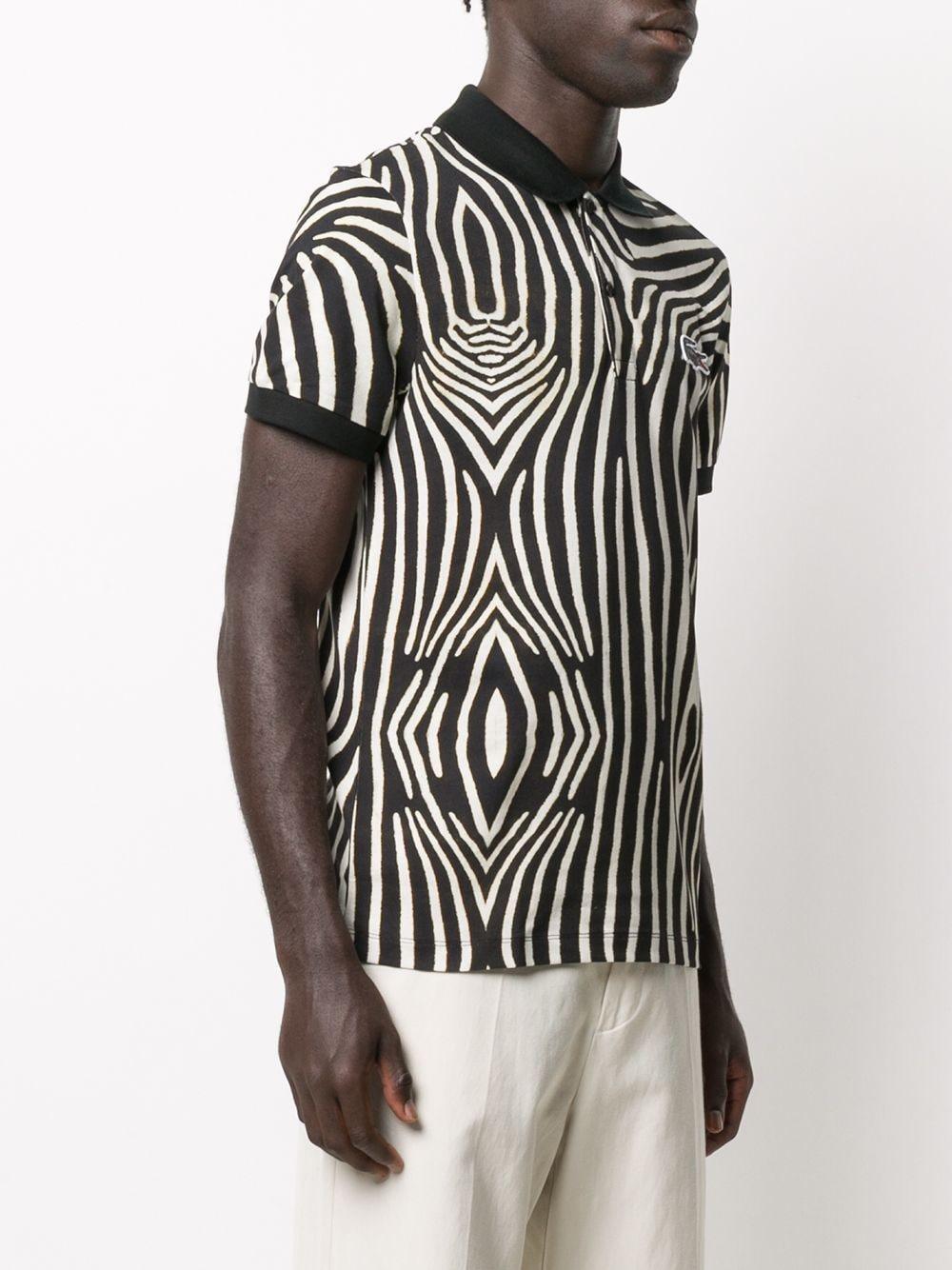 Lacoste Cotton Zebra Print Polo Shirt in Black for Men Lyst