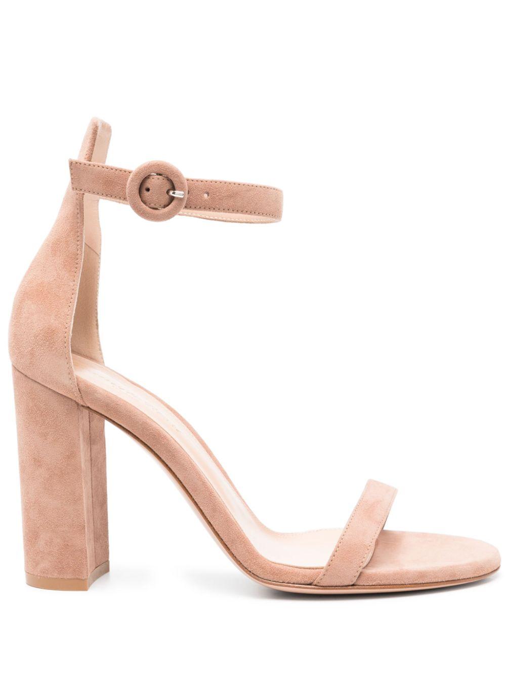 Gianvito Rossi ピンクベージュ スエード ヒール
