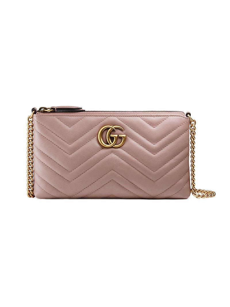 Lyst - Gucci Gg Marmont Mini Chain Bag