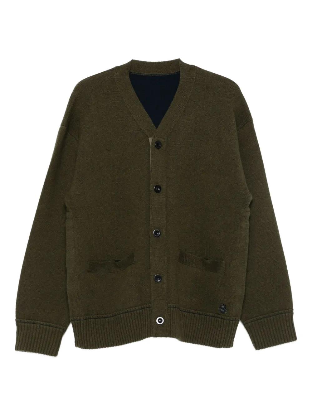 ユ*ス様 Sacai カーディガン 17-01420M 緑/グレー 0303924A0024_m2_a001.jpg