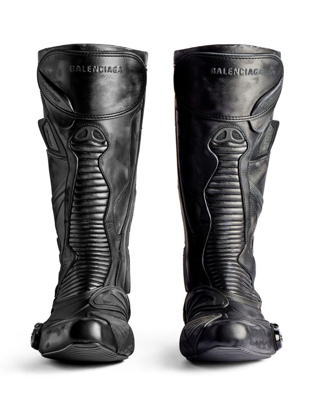 Biker Boots Balenciaga Bottes Argent Bottes Biker En Cuir