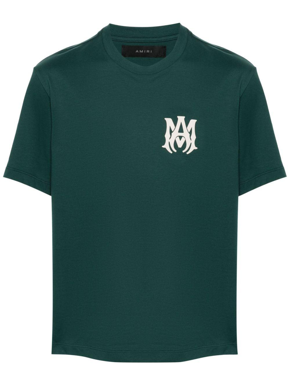 Amiri Logo-stamp Cotton T-shirt in Green for Men | Lyst