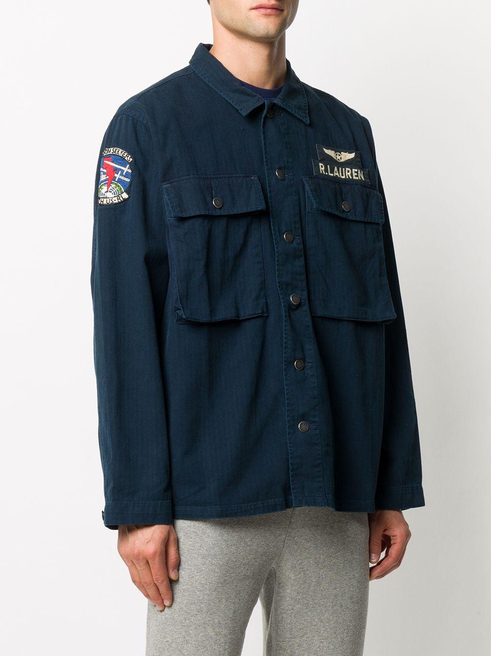 Polo Ralph Lauren Military Shirt Jacket in Blue for Men | Lyst