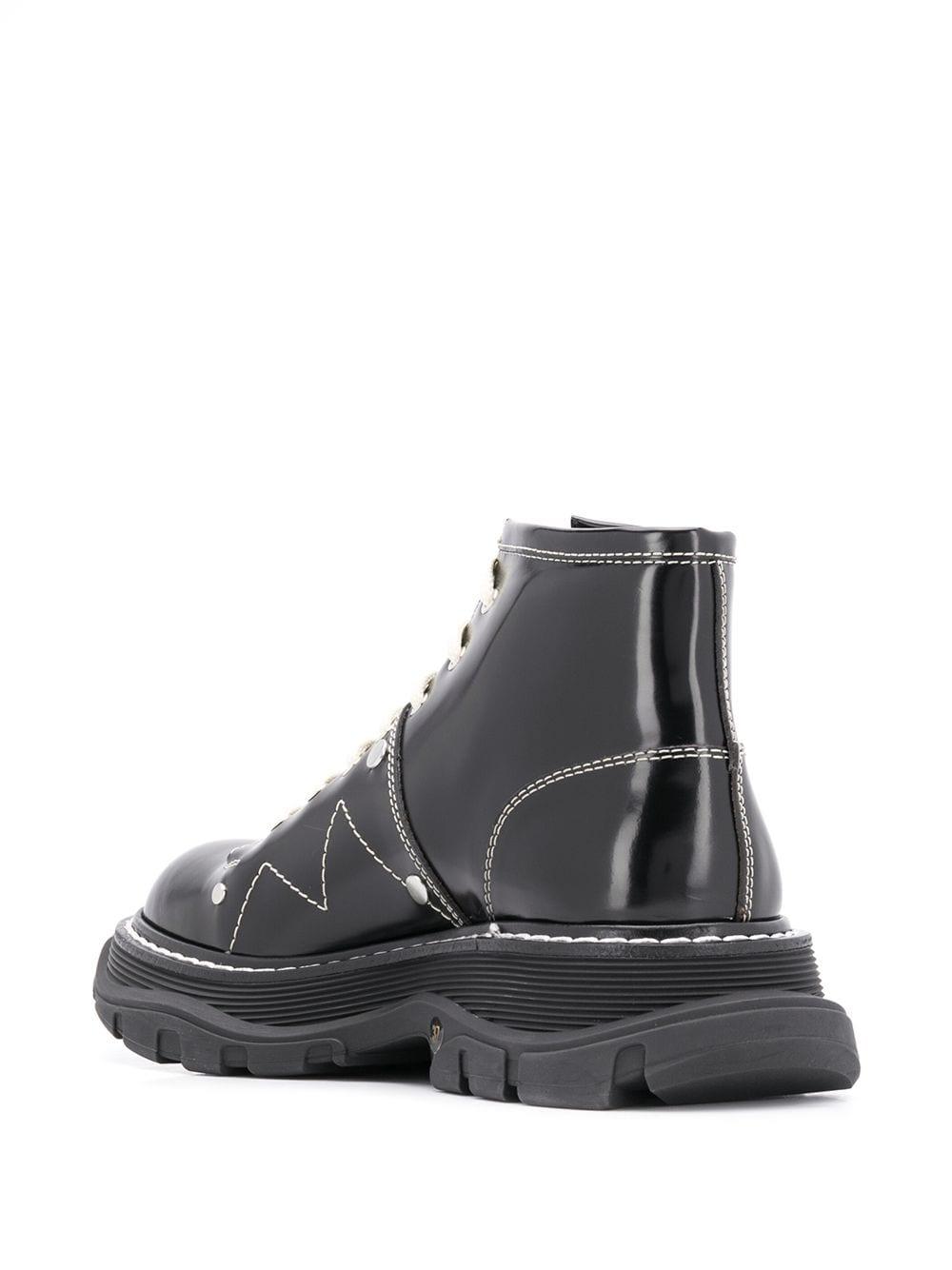 alexander mcqueen lace up boot