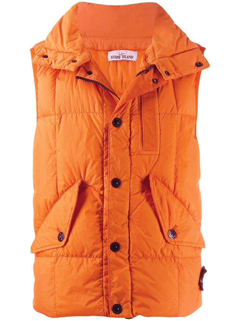 Orange Stone Island Puffer Flash Sales 