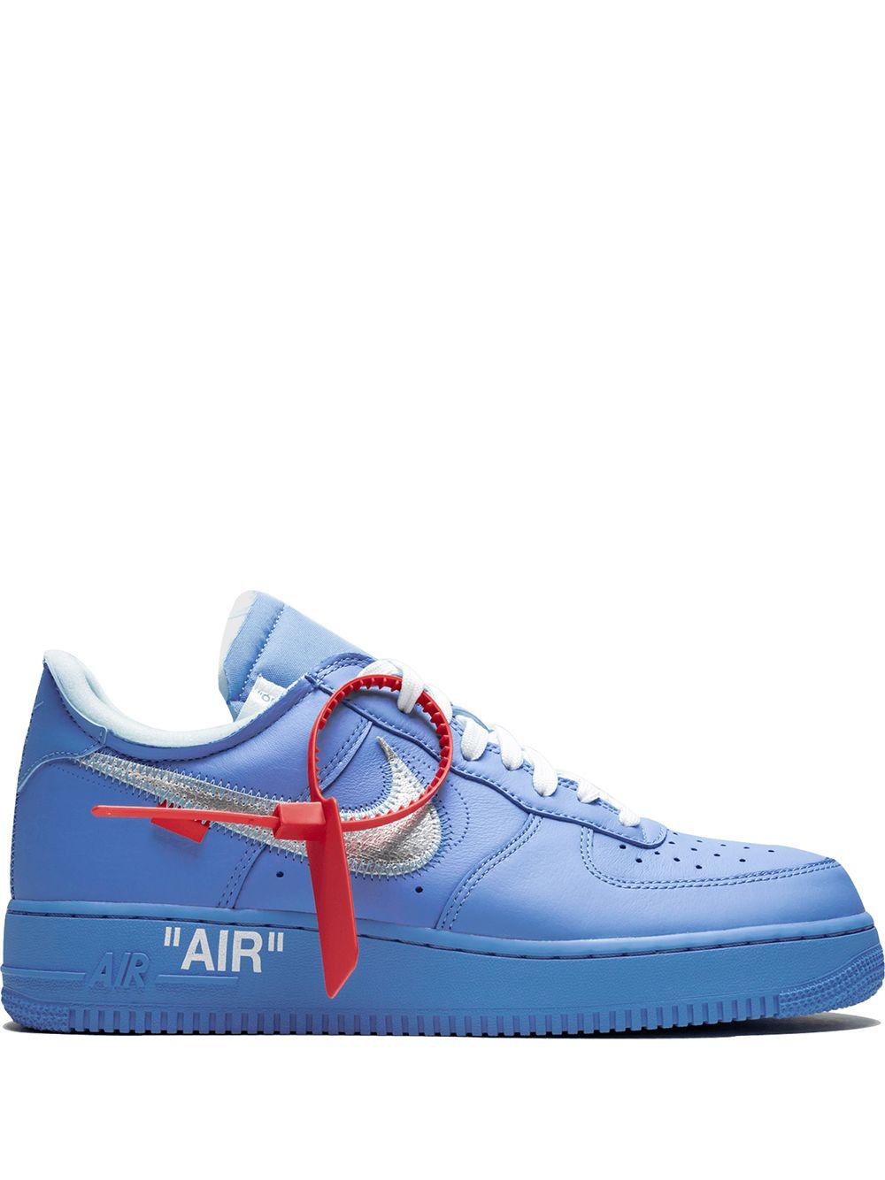NIKE X OFF-WHITE Air Force 1 Low Mca Sneakers in Blue for Men | Lyst