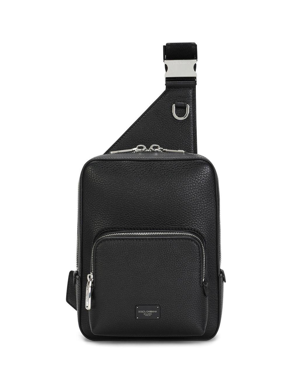Dolce & Gabbana Leather Crossbody Backpack in Black for Men | Lyst Australia