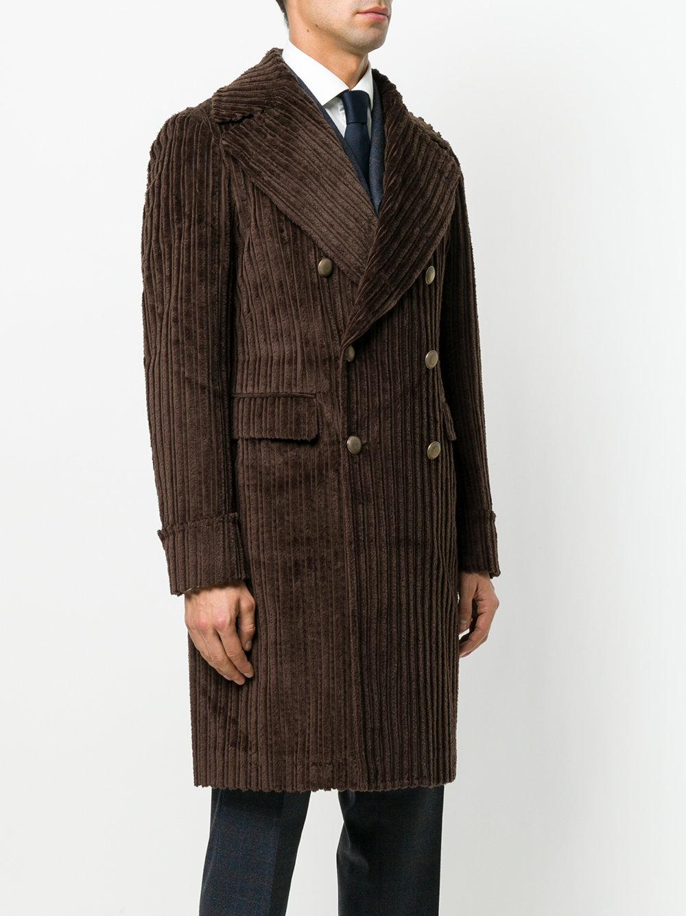 double breasted corduroy coat