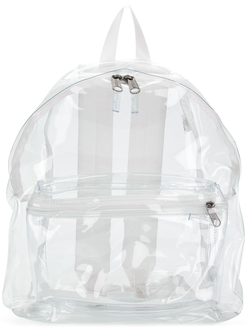 Eastpak Leather Loose Compartment Backpack in White Lyst