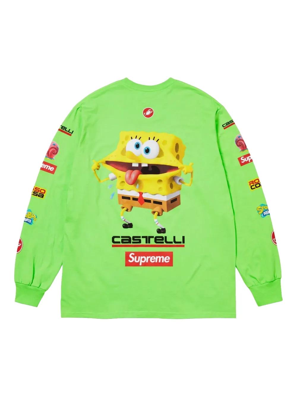Supreme X Spongebob X Castelli Racing Long-Sleeves T-Shirt in 