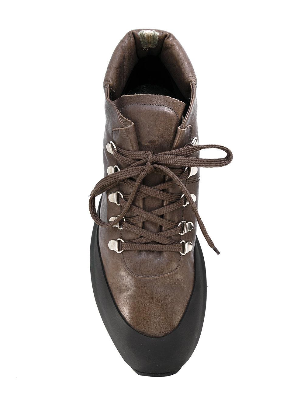 Officine Creative Leather Race Sneakers in Brown for Men - Lyst