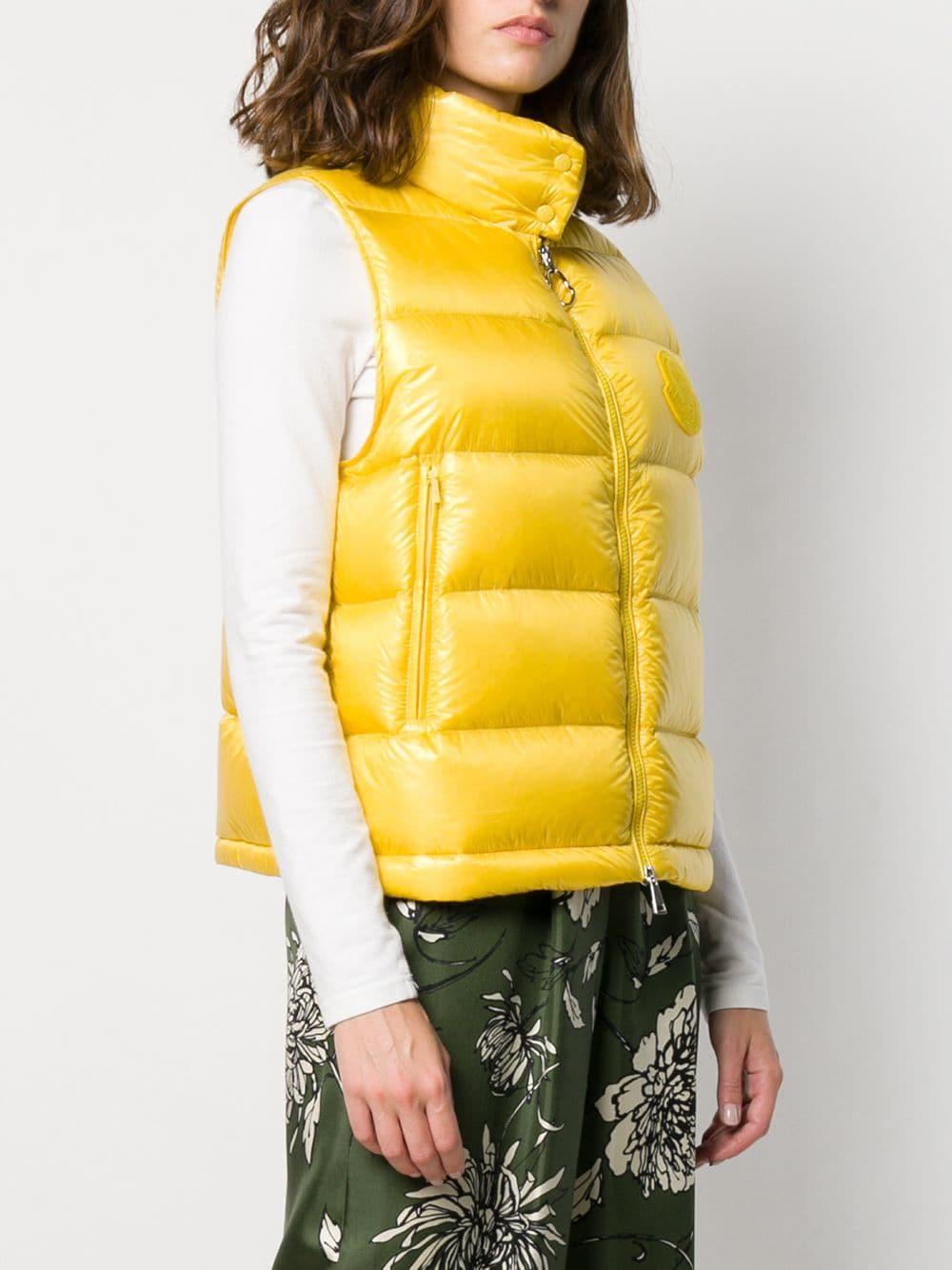 Moncler puffer gilet yellow Clearance