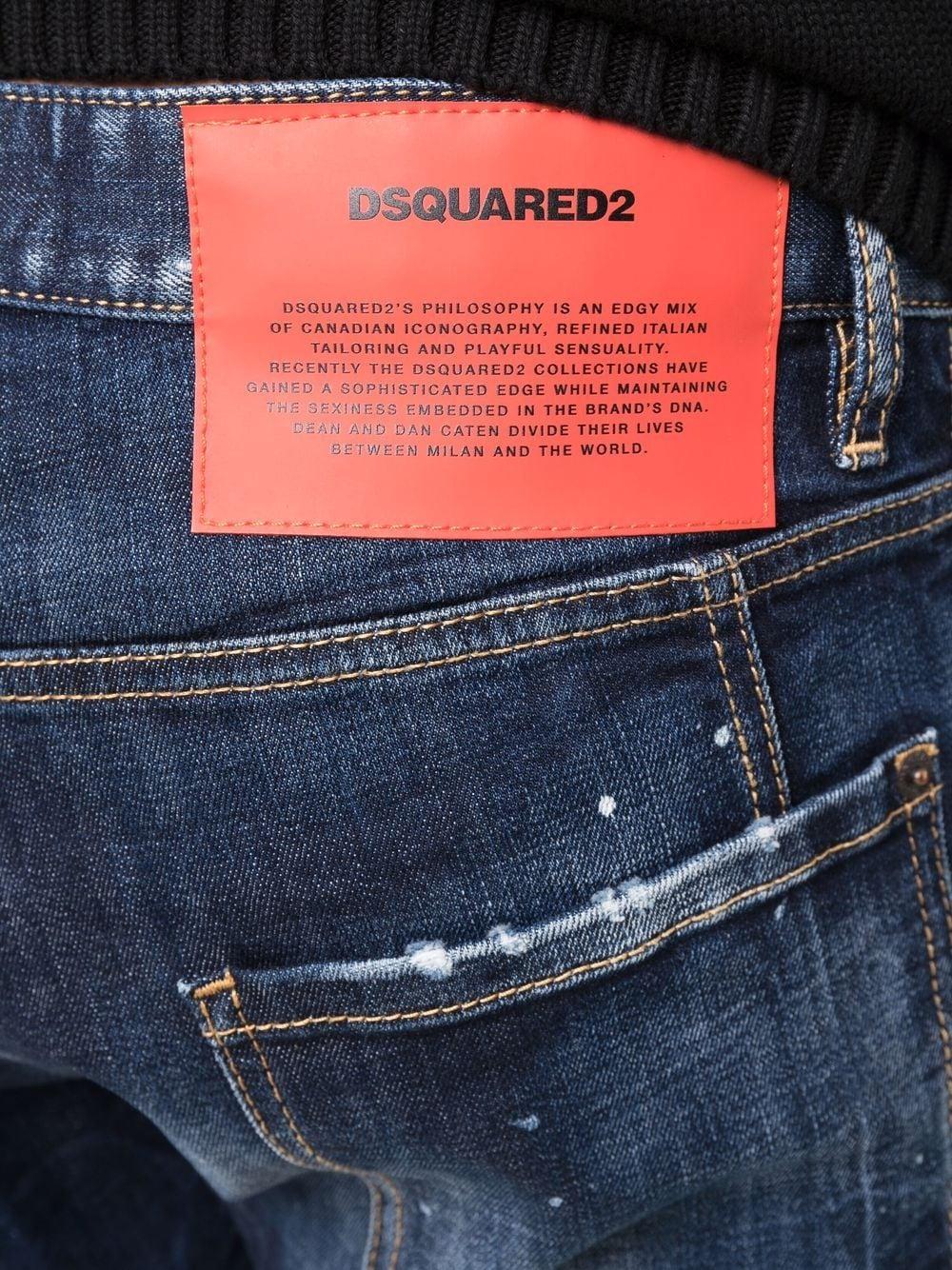 DSquared² Distressed Raw-edge Contrast 