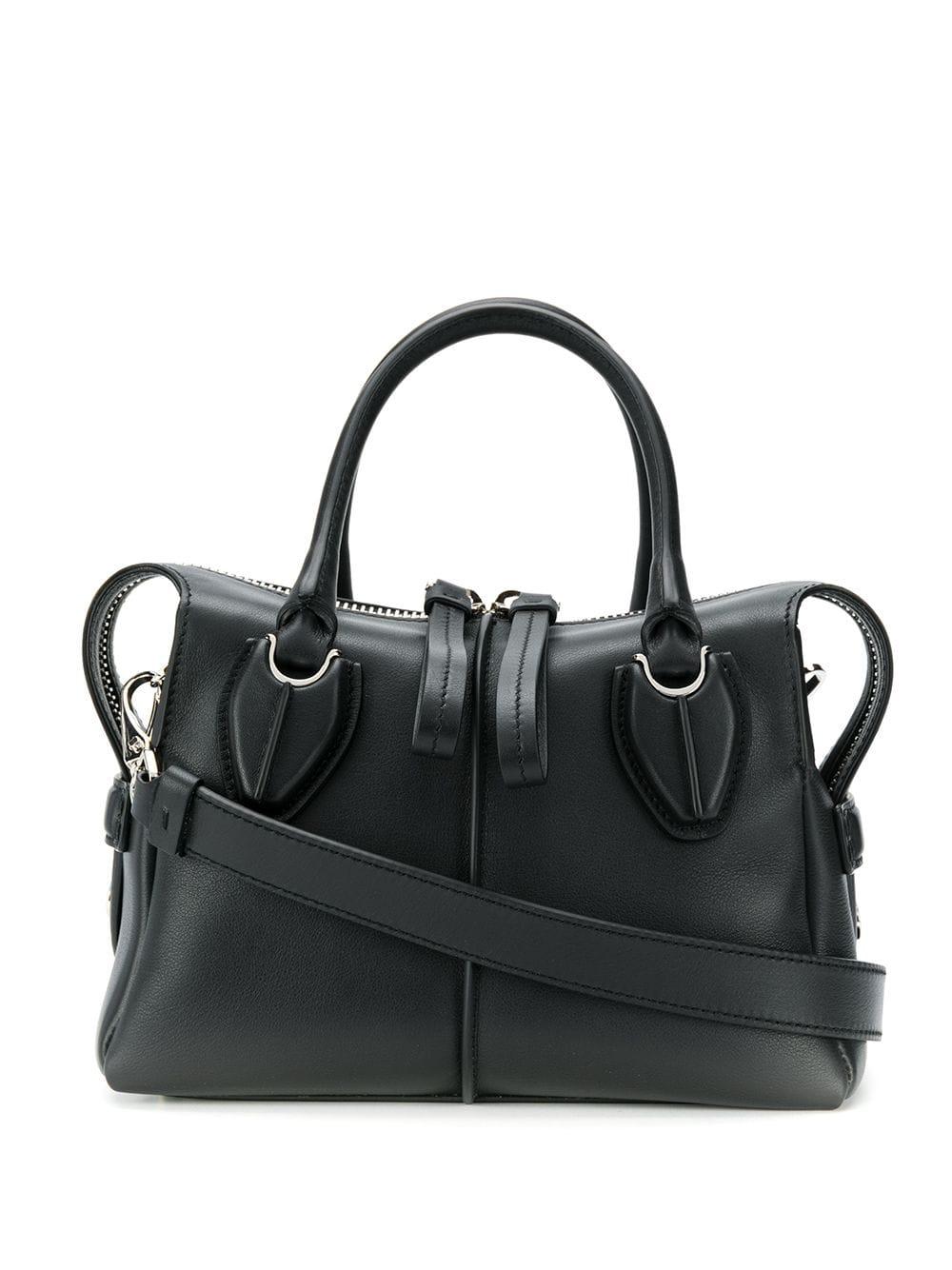 Tod's D-styling Mini Tote Bag in Black | Lyst