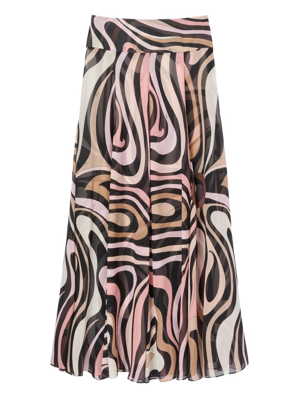 送料込/関税込■PUCCI■Iride マキシスカート PUCCI Iride トリム マキシスカート | ブラック | FARFETCH JP