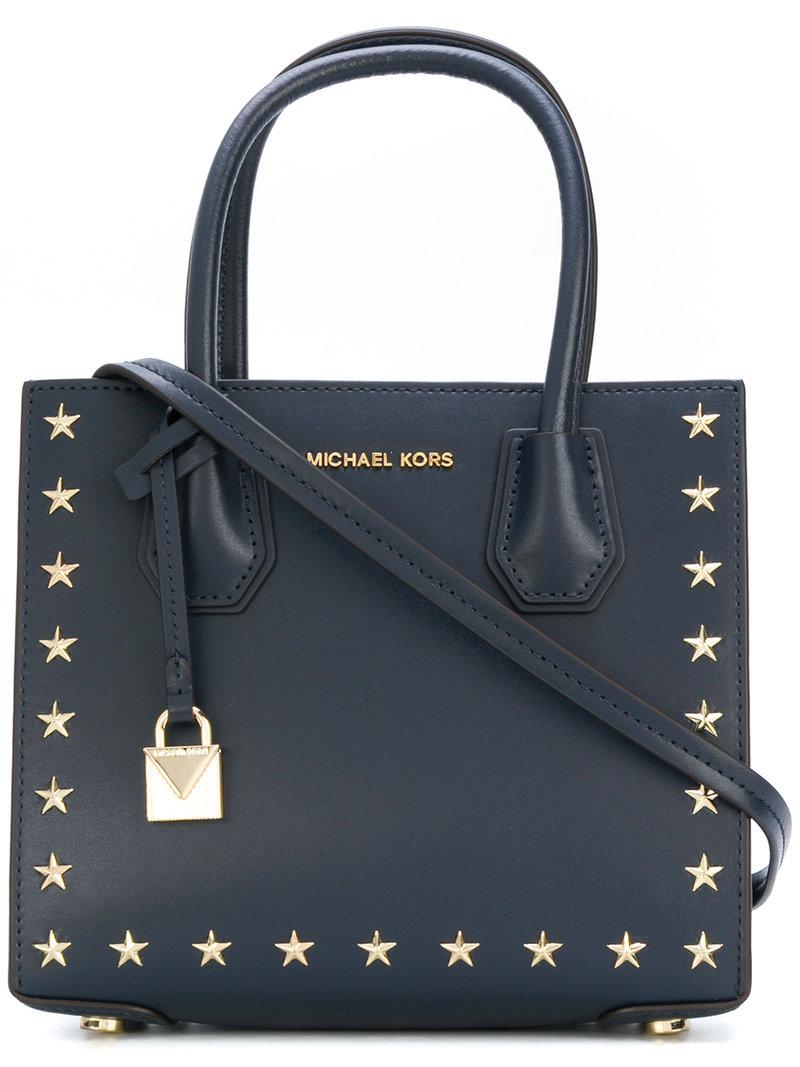 michael kors blue studded purse