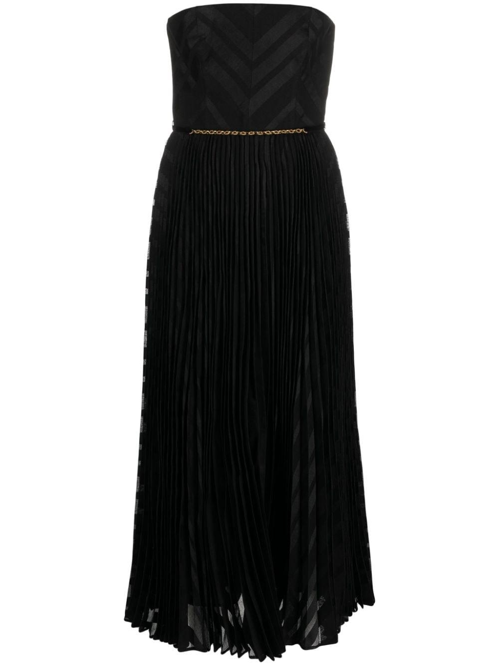【Zimmermann】BURNOUT PLEATED DRESS プリーツ ドレス Zimmermann Burnout Pleated Midi Dress in Black | Lyst