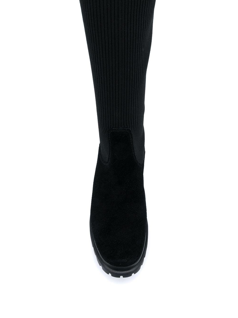 Botas con calcetín hasta la rodilla Tommy Hilfiger de Denim de color Negro  | Lyst