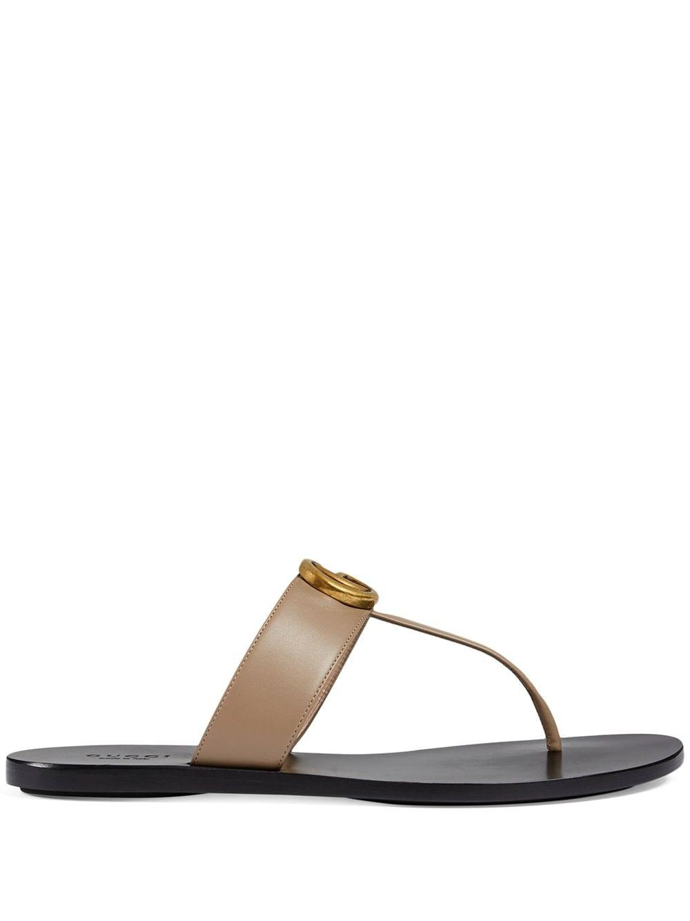 gucci marmont sandals tan