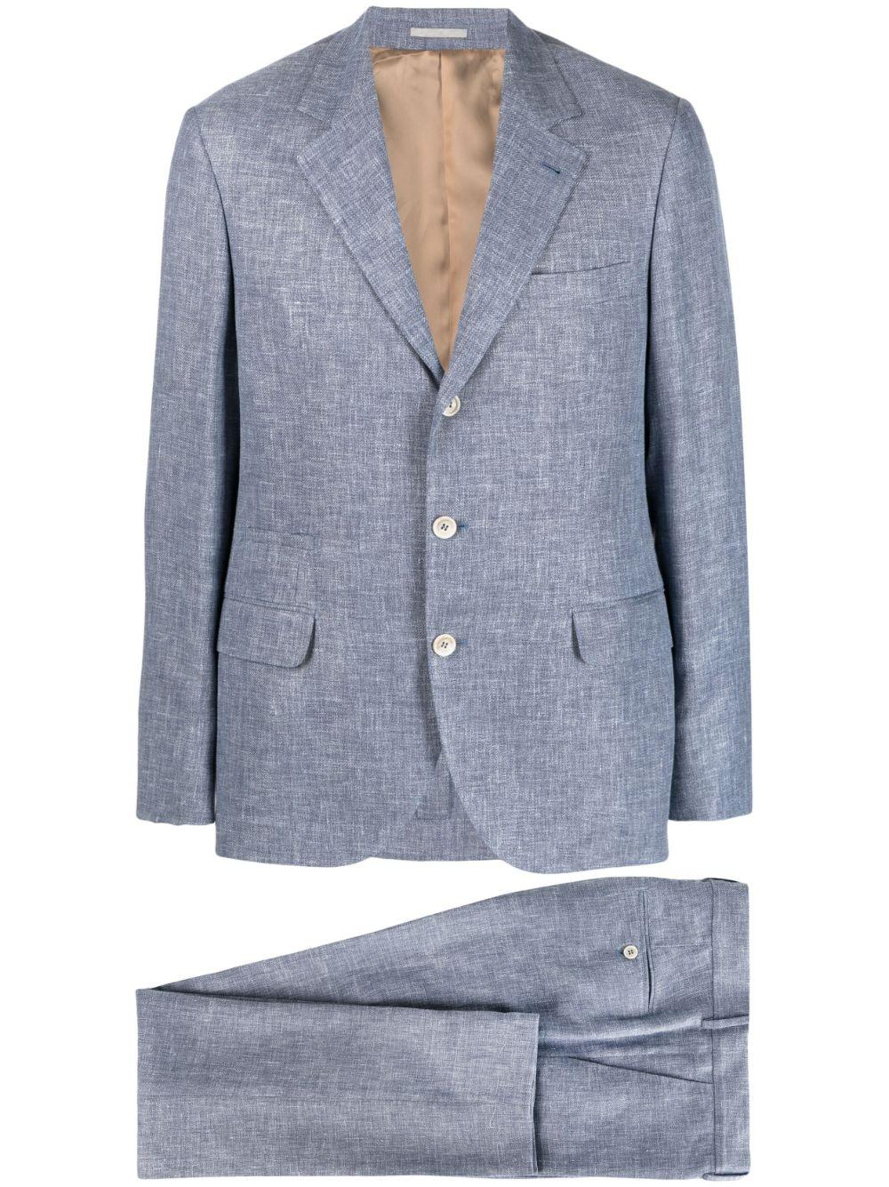 Brunello Cucinelli Single-breasted Two-piece Suit in Blue for Men