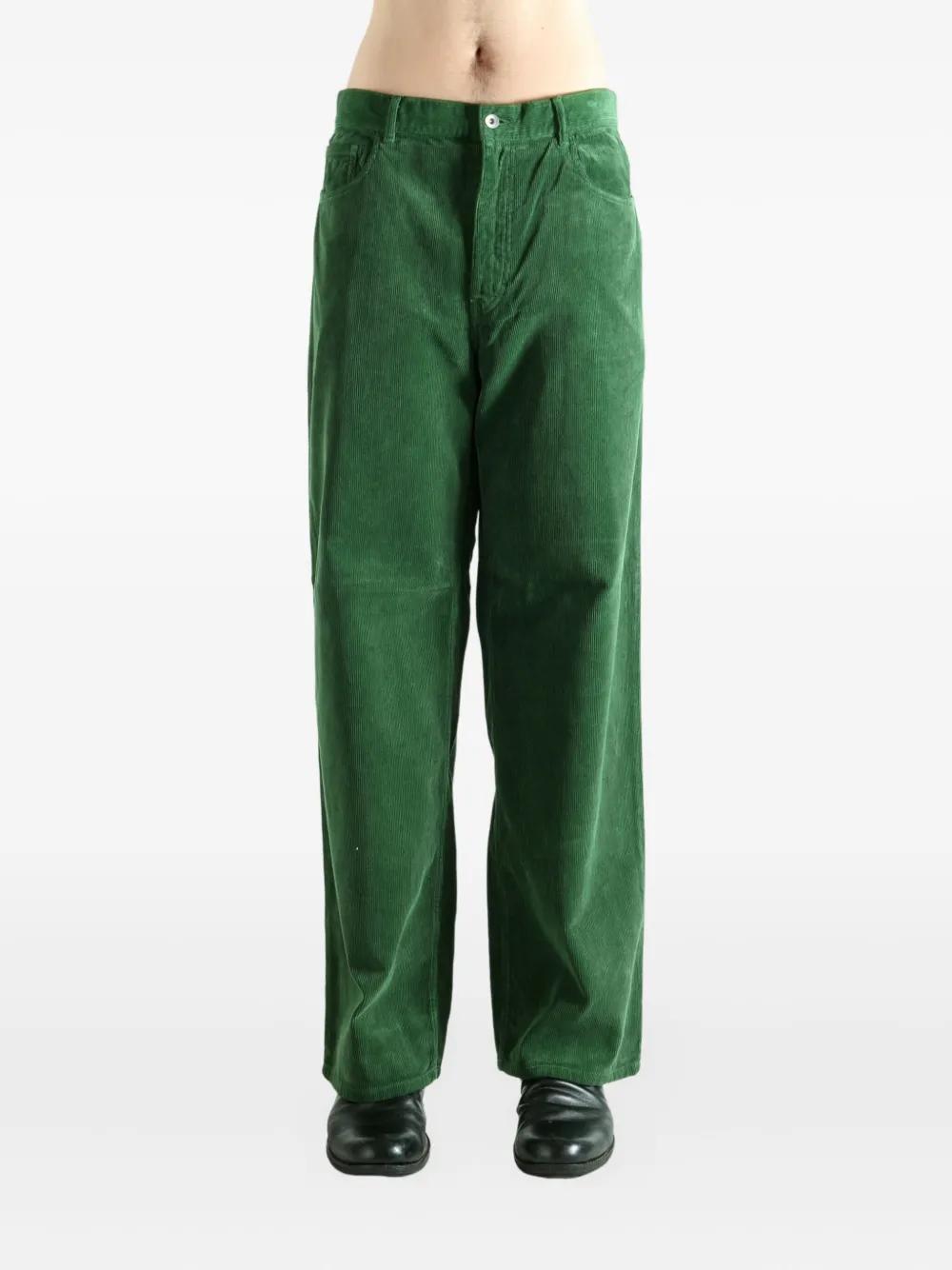 AURALEE Corduroy Trousers in Green for Men | Lyst