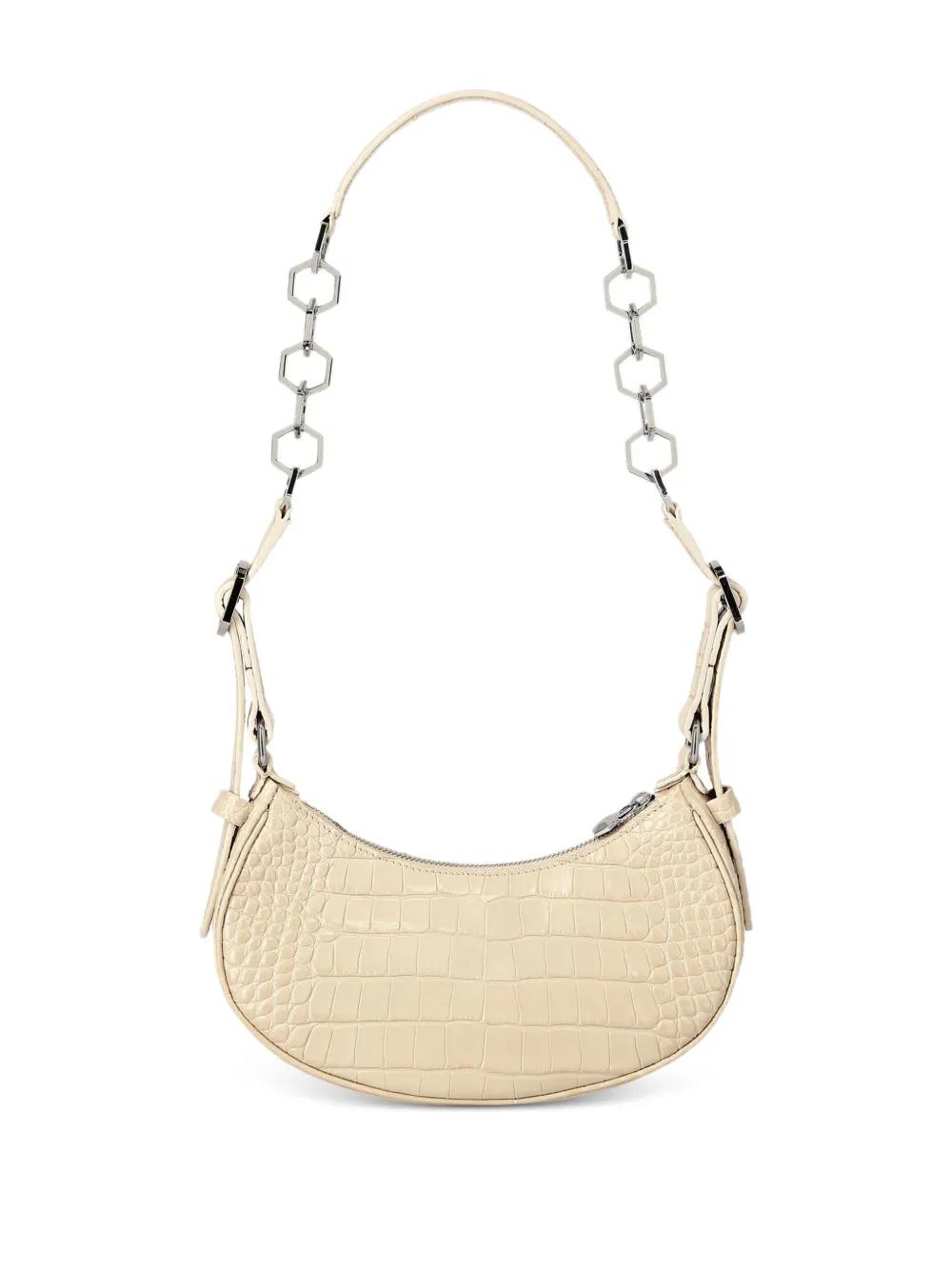 Philipp Plein Crocodile-Embossed Shoulder Bag in Natural | Lyst