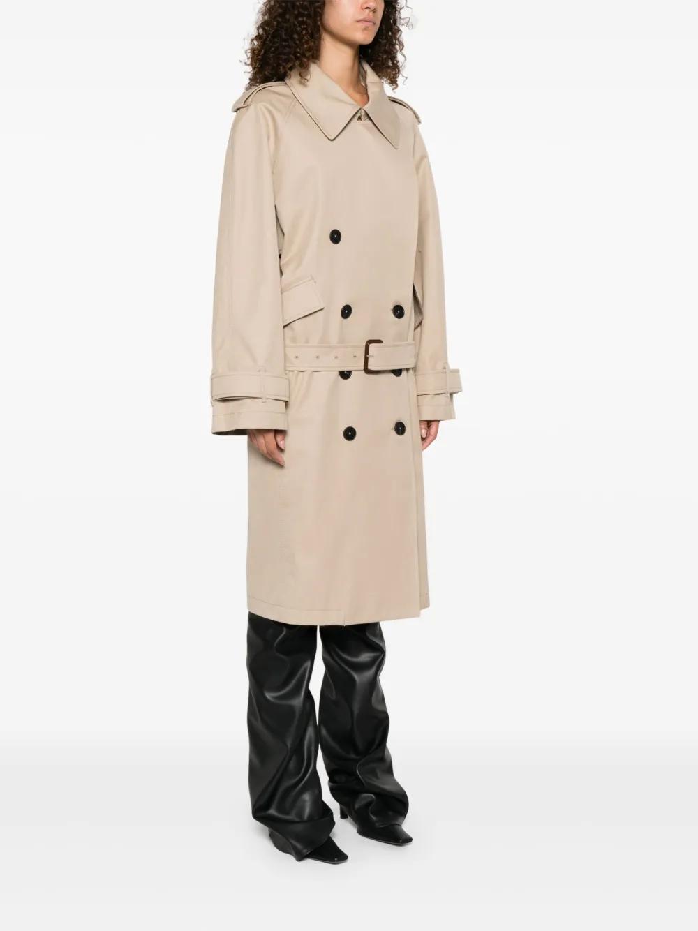 トレンチコート THE ATTICO FW25 Cotton trench coat (251WCC00085 198) The Attico Trench coat belted double-breasted design | The