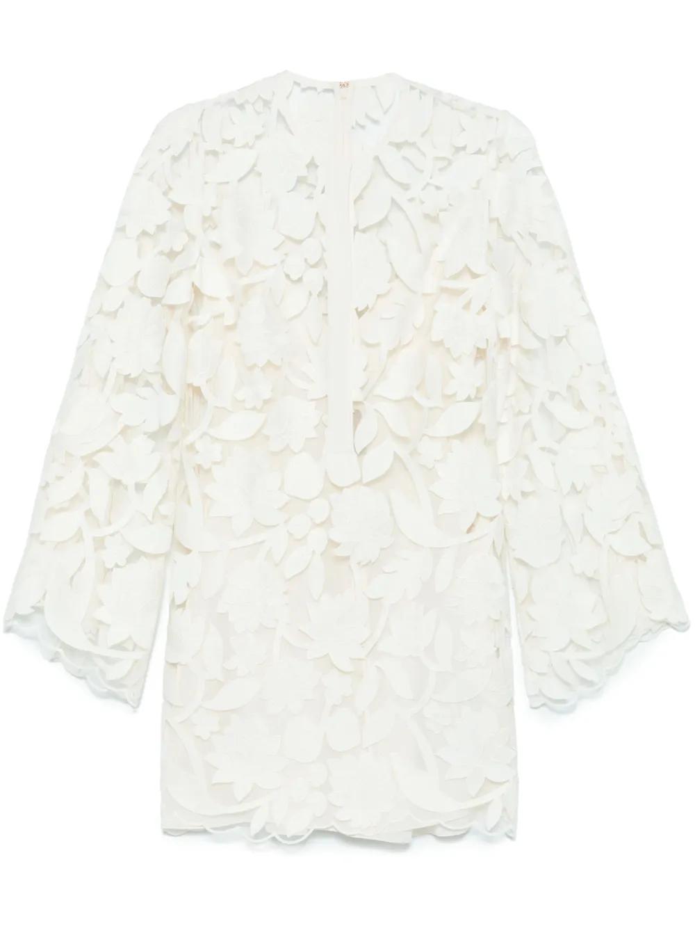 elie saab floral lace short dress Lea Silk Organza Dress main image 0