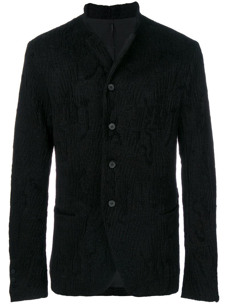 Masnada Cotton Button Up Jacket in Black for Men - Lyst