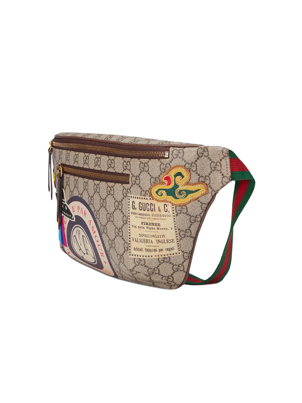 Gucci Canvas Courrier Gg Supreme Belt Bag for Men | Lyst