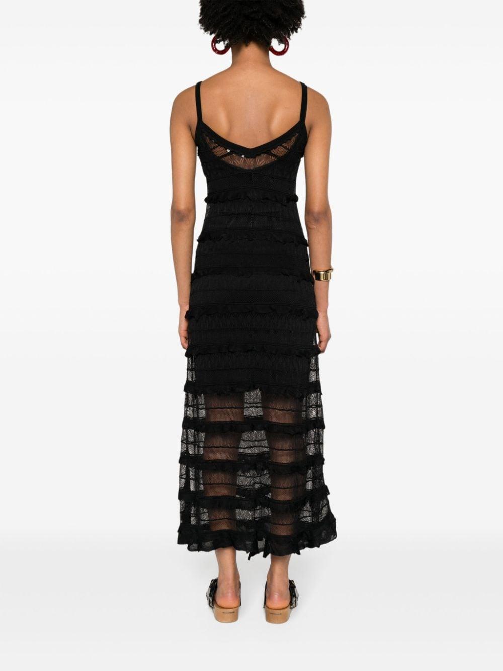 Sandro V-Neck Lace Maxi Dress in Black Lyst Canada
