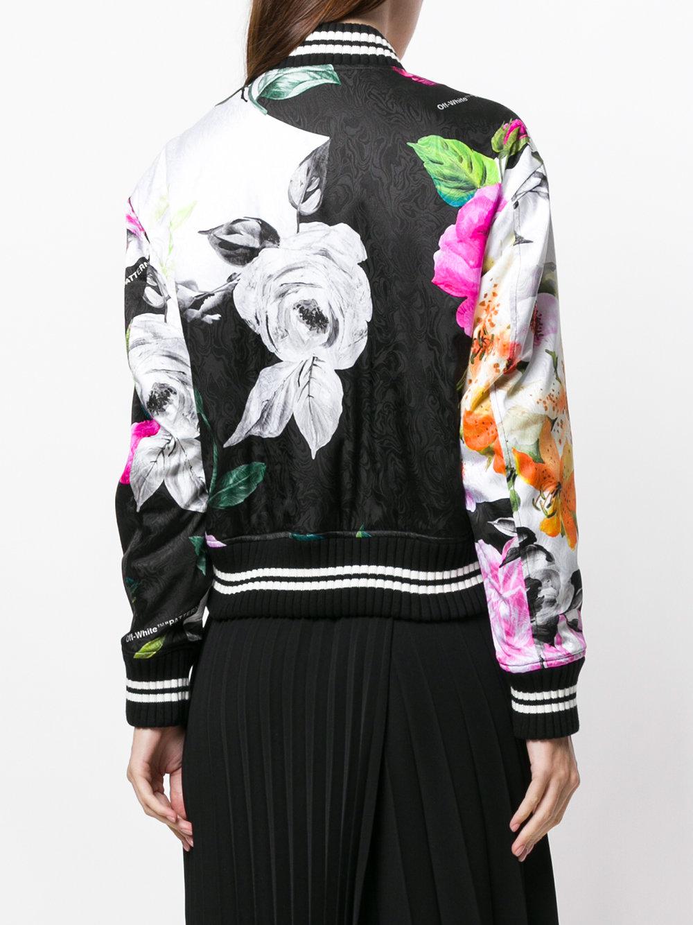 off white floral coat