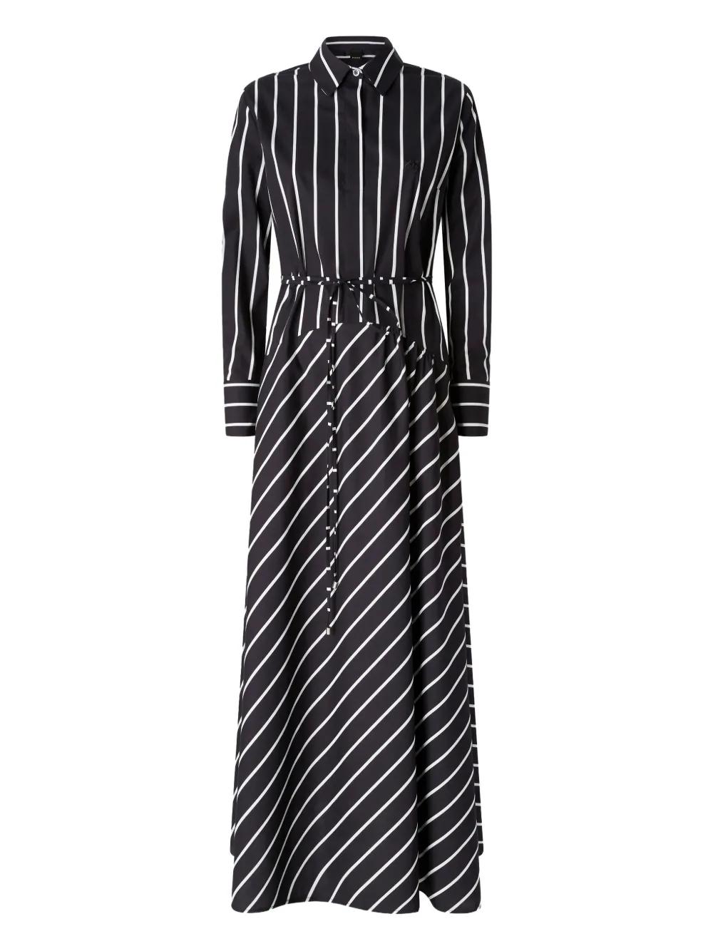 PINKO 25SS ドレス-ロング ブラック系 Made In Italy Chico チコ 配色レースタイトロングドレス ブラック/M｜結婚式