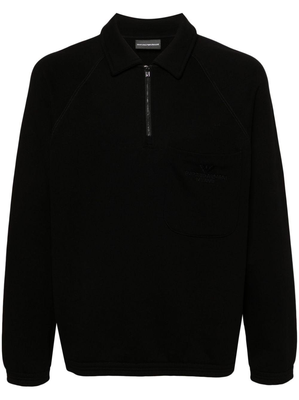 Emporio armani black sweatshirt cheap