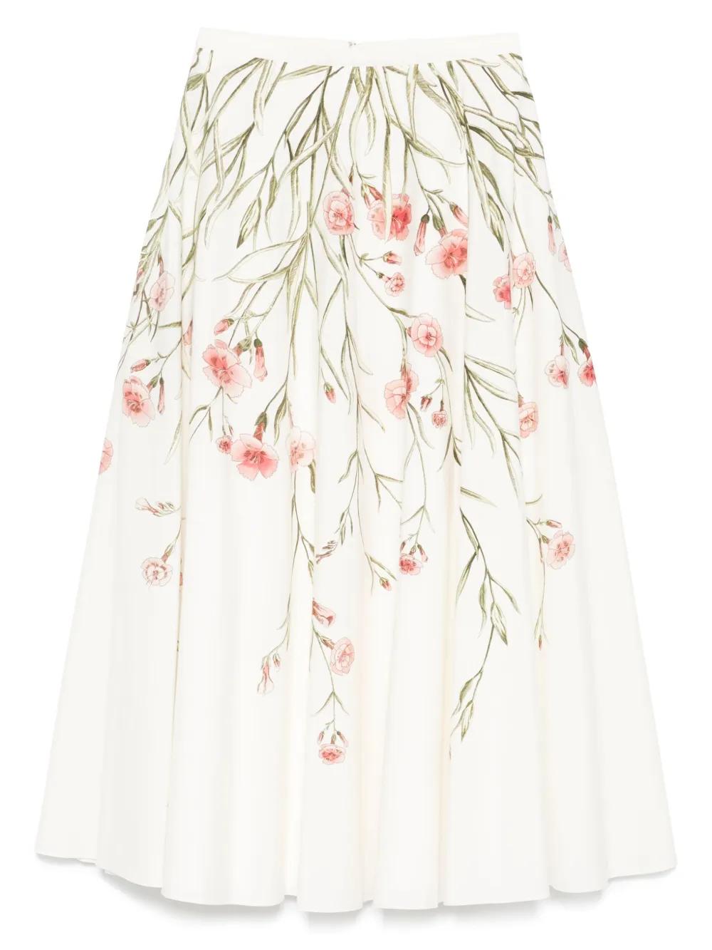 スカート Giambattista Valli Floral embroidery skirt Giambattista Valli floral-embroidered Tulle Maxi Skirt
