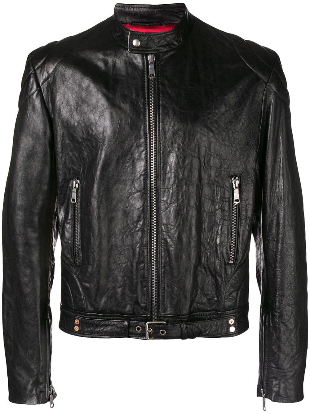 Gucci Leather Jacket in Black for Men - Lyst