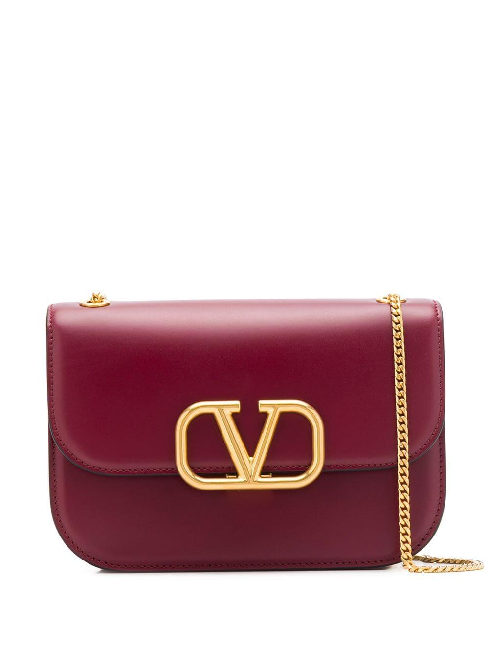 Valentino Leather Valentino Garavani Vsling Shoulder Bag in Red Lyst