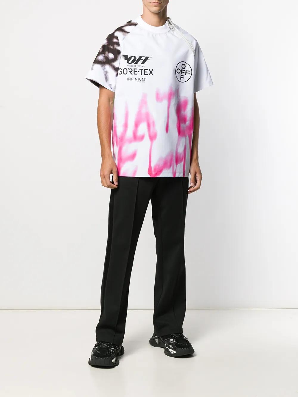 Off-White c/o Virgil Abloh Goretex Graffiti Print T-shirt in Pink