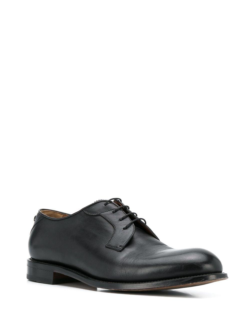 Ermenegildo Zegna Leather Formal Derby Shoes in Black for Men - Lyst