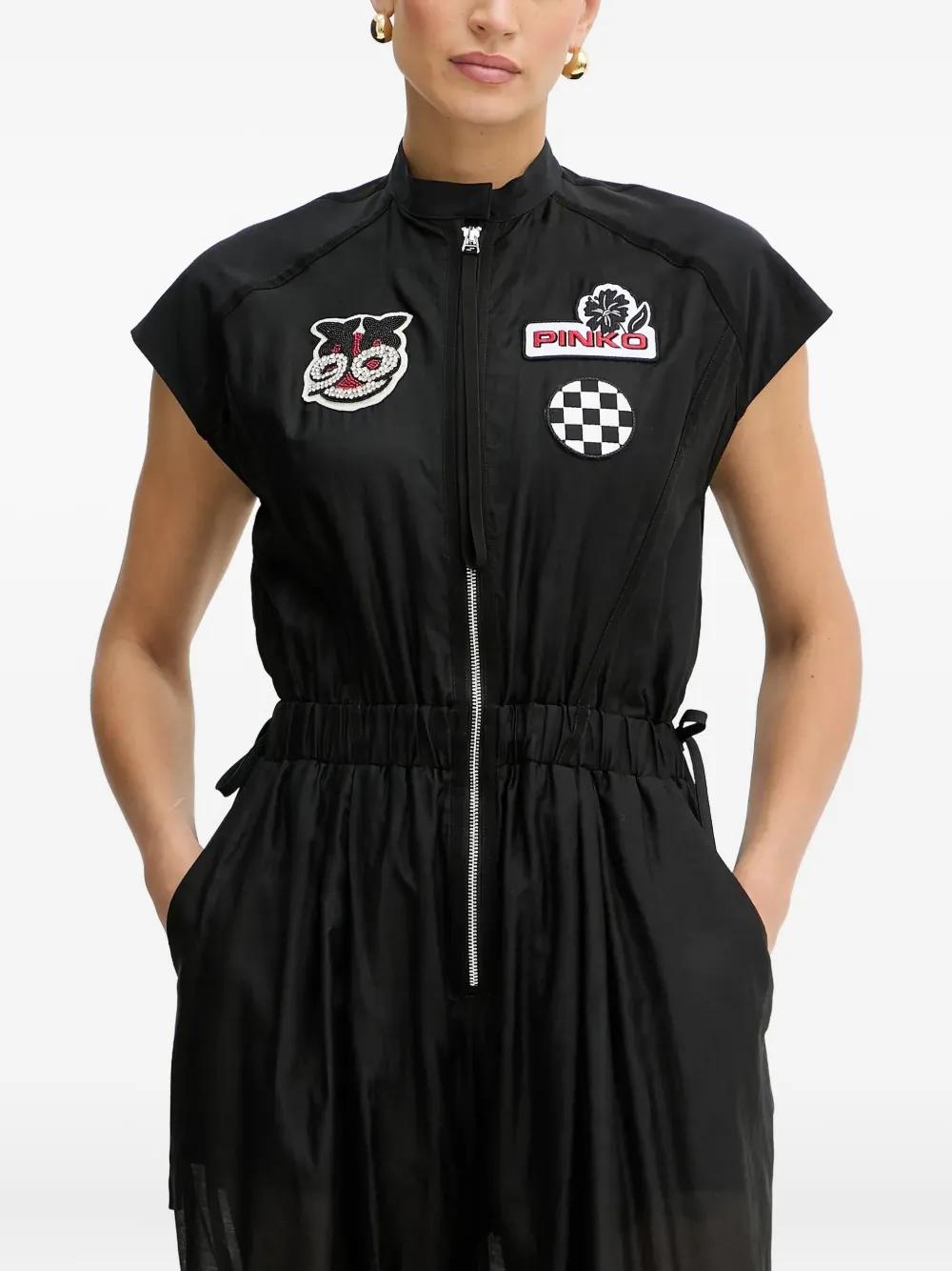 オールインワン・サロペット PINKO Woman Jumpsuits Black 104750 A21F Z99 Elegant strapless jumpsuit with wide-leg pants Noir Pinko
