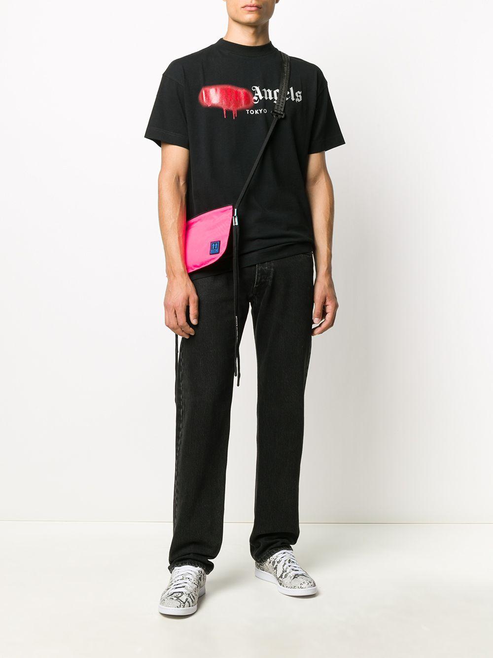 Palm Angels Cotton Tokyo Sprayed T-shirt in Black/Red (Black) for Men ...
