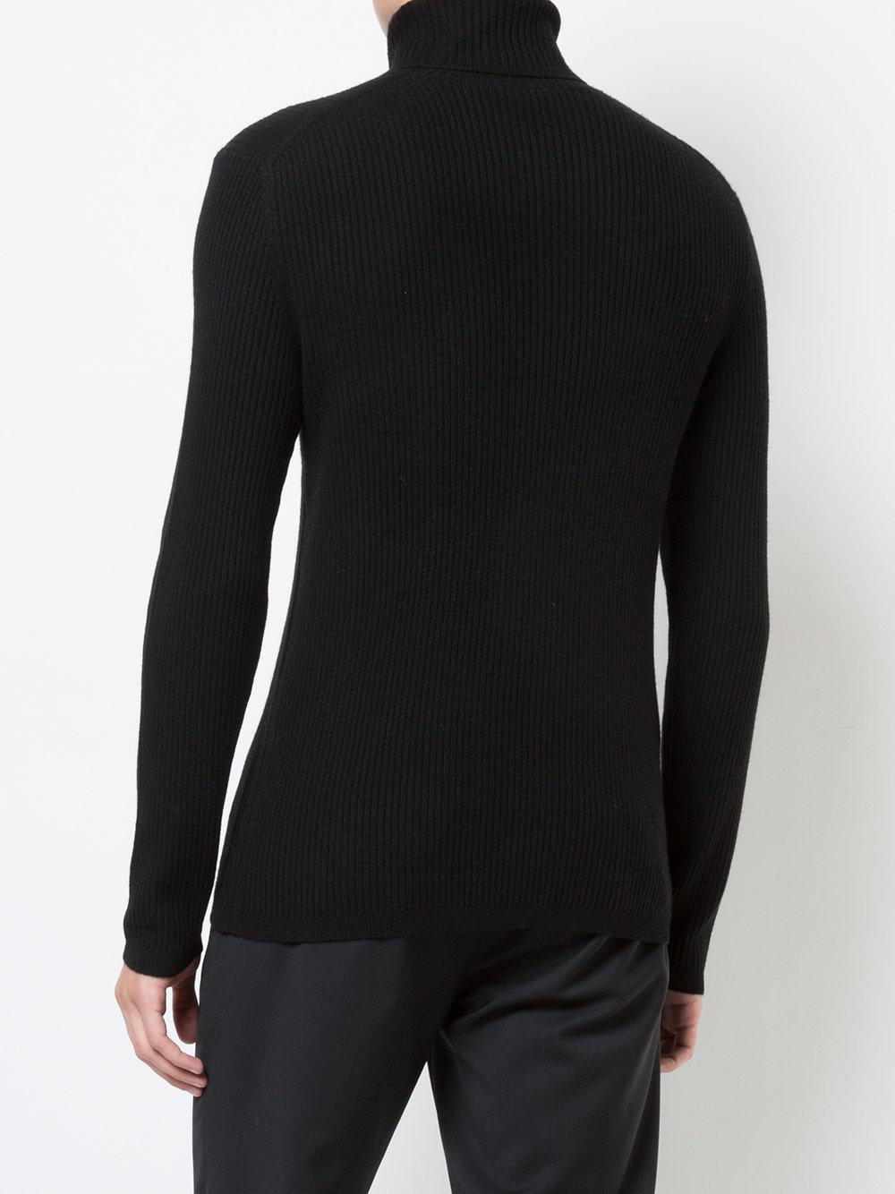 Lyst - Theory Ribbed Cashmere Jumper in Black for Men