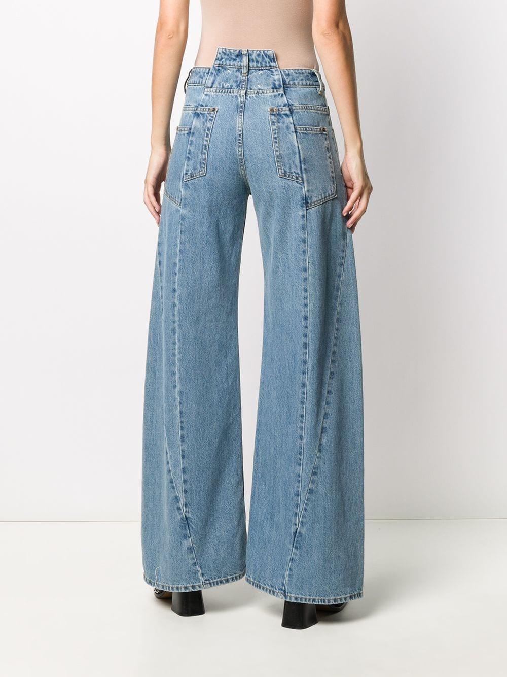 Maison Margiela Denim Décortiqué Wide-leg Jeans in Blue - Lyst