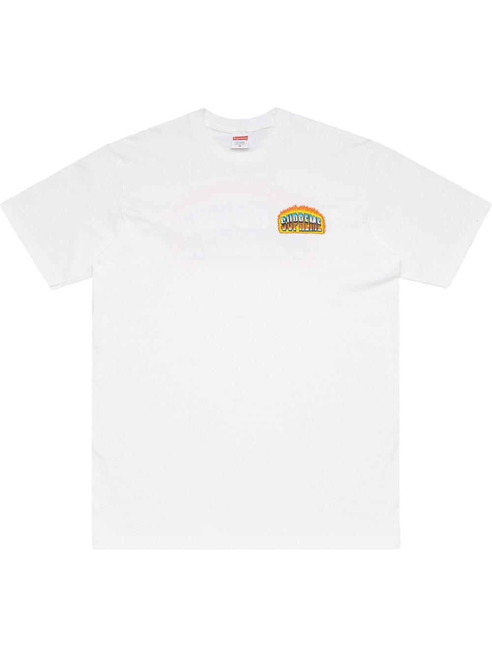 supreme chrome logo white